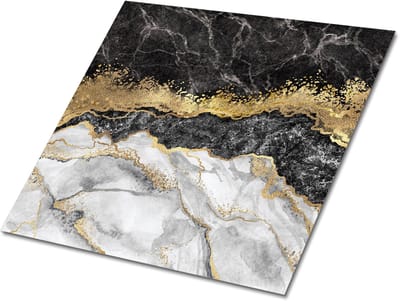 Tulup PVC Tegels - Marmeren Abstractie Vinyl Tegels - 30 cm x 30 cm - Veelkleurig Vinyl Tegels Zelfklevend - Verpakking van 9 stuks - Vloer Tegels PVC - Marmer Plaktegels - Zelfklevende Vinyltegels - Plaktegels keuken en Badkamer
