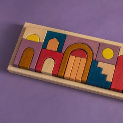GRIMMS houten blokkenset Panorama 1 jr+