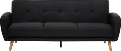 FLORLI - Slaapbank 3-zits - Zwart - Polyester
