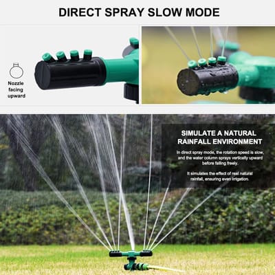 Automatische 12-holes rotary sproeier voor gazon en tuin, verstelbare irrigatie voor grote tuinen, duurzame waterbesproeiing voor buitengebruik