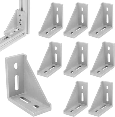 Aluminium hoekmontagemateriaal set van 8 stuks, 40x80 profielhoeken voor stevige constructies