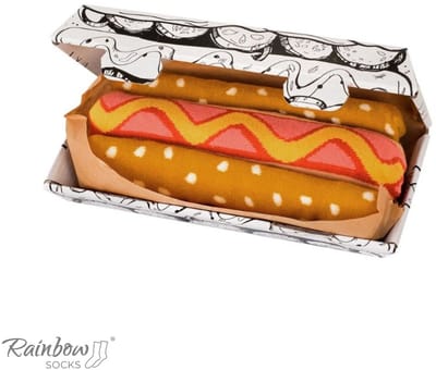 Rainbow Socks - Hot Dog Sokken - Unisex - Fast Food Thema