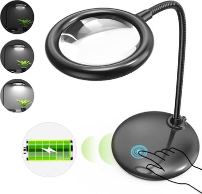 Loeplamp met Standaard - Staande Lamp met LED Verlichting - Werklamp - Detaillicht