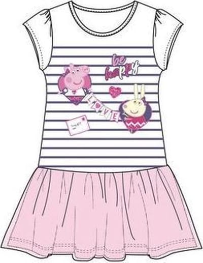 Peppa Pig jurk - met tule rok - wit/roze - maat 110 (5 jaar)