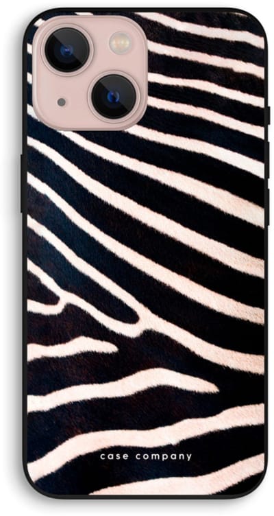 Case Company® - Hoesje geschikt voor iPhone 13 mini hoesje - Zebra - Biologisch Afbreekbaar Telefoonhoesje - Bescherming alle Kanten en Schermrand
