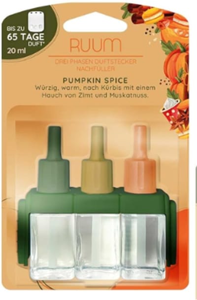 3volution Navulling - Ruum - Pumpkin Spice | 20ml Refill - Electric Air Freshener - Compatibel met Febreze & Ambi Pur