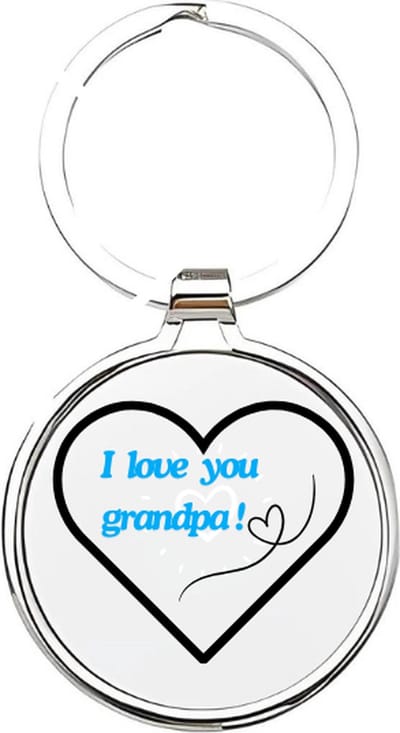 Akyol - I love you grandpa Sleutelhanger - opa - De leukste opa - Opa sleutelhanger - grootvader sleutelhanger - Sleutelhanger voor opa - Familie sleutelhanger - verjaardagscadeautje - cadeau voor opa - grandfather - Pake - 4 x 7,5 CM