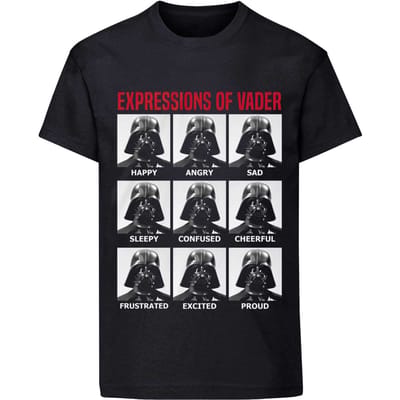 Star Wars Unisex Volwassen Uitdrukkingen van Vader T-shirt (Zwart)