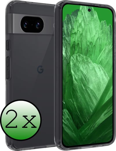 Hoesje 2 Stuks - Geschikt voor Google Pixel 8a - Sterk & Shockproof - Case Siliconen - Back Cover - Telefoon Hoes - Transparant