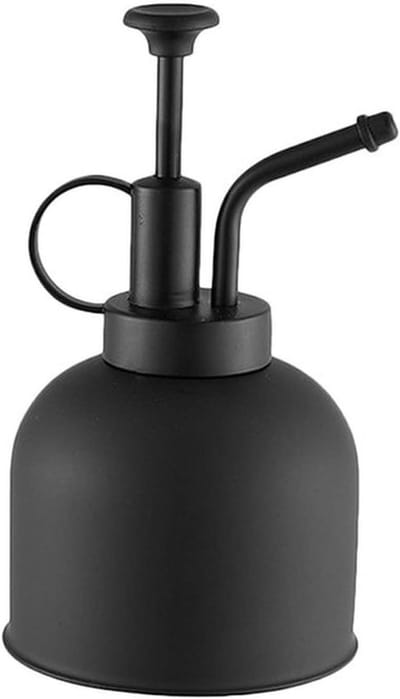 Mini Gieter - Waterkan Bloem - Planten Water Geven - Koperen Uitloop - 300 ml - Zwart