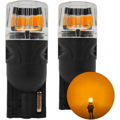 Lot de 2 LED W5W T10 12 V Canbus 450 lm Orange puissant tout-terrain orange vif