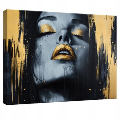 WALLARENA - Canvas schilderij - 100x70 cm - abstracte vrouw voor slaapkamer, salon, keuken