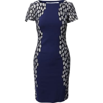 Diane Von Furstenberg Koningin Tilda-jurk in marineblauwe viscose