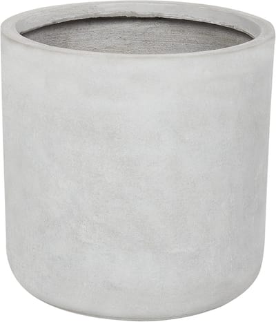 MESSENE - Bloempot - Lichtgrijs - 34 cm - Klei-vezelmengsel