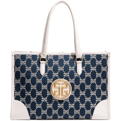Sac à main pour femme pendulaire, Grand sac fourre-tout brodé en coton et lin, Sac à langer simple et décontracté grande capacité gray
