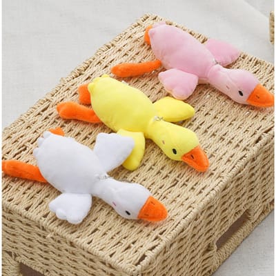 30 stuks/partij 18cm Schattige grote gans pop kussen pluche speelgoed sleutelhanger grote witte gans slapende pop verjaardagscadeau