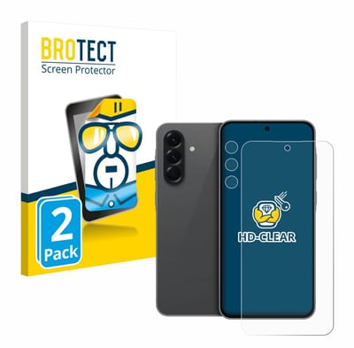 BROTECT - Screenprotector voor Samsung Galaxy A56 5G Enterprise Edition (Voor+Camera) - Folie Beschermfolie transparant 2 Stuks