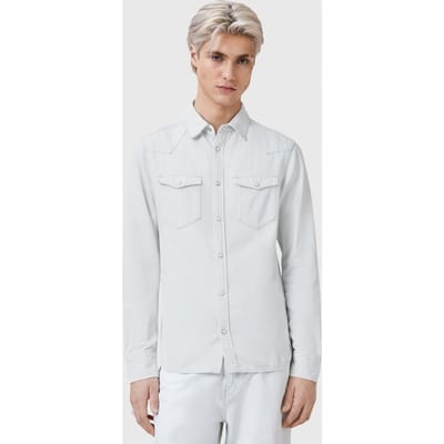 AllSaints Macgowan Shirt Bleach White Taglia: S | Camicie Casual Outlet | Uomo | Bianco