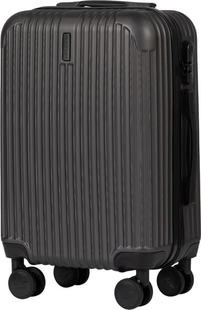 Handbagage koffer maat S Egret – Reiskoffer met cijferslot op 4 dubbele zwenkwielen – Handbagage – Donkergrijs - ABS+ - ca. 57x37x22 cm