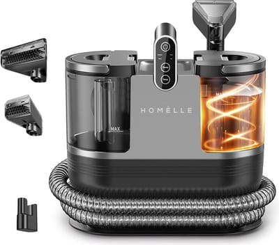 Homèlle Tapijtreiniger - Verwarmbaar tot 60°C - Vlekkenreiniger - Reinigingsmachine - Tapijtreiniger Machine - Stoomreiniger - Bank - Vloer - Apparaat