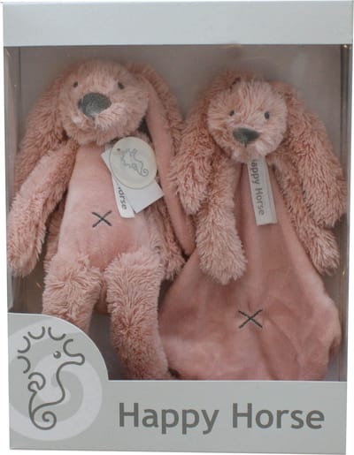Happy Horse Geschenkverpakking Konijn Richie Oud Roze Knuffel no. 1 - 28 cm / Knuffeldoekje