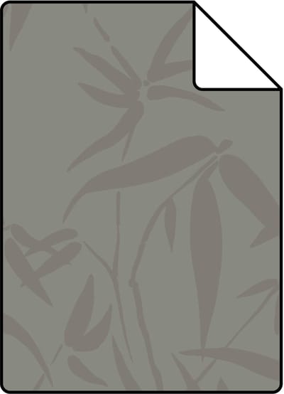 Proefstaal Origin Wallcoverings behang bamboe bladeren warm grijs - 26,5 x 21 cm - 347739-S