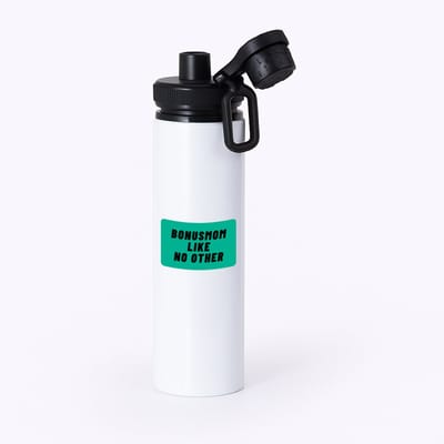 Hacebo® - bonusmom like no other waterfles met draaidop zwart - Moeder - geweldige bonusmoeder - niemand anders - verjaardag - cadeau - kado - bedankje - geschenk - water fles - 850ML