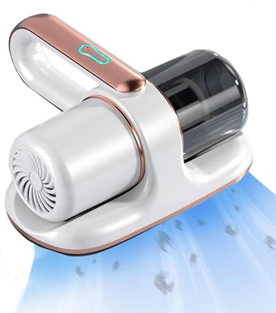 Mite Vacuum Cleaner for Mattresses 13 kPa Extraction with UV Light, HEPA Filter - Destroys 99.99% of All Mites
