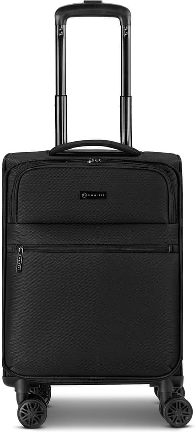 Bugatti Valencia Soft 4 wielen Cabinewagen S 55 cm met uitbreidingsplooi - Zachte bagage - Combinatieslot - black