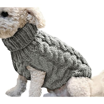 Winter Hondenkleding Chihuahua Zacht Puppy Kitten Kitten Hoge Kraag Effen Kleur Design Trui Mode Kleding voor Huisdieren Honden Katten S