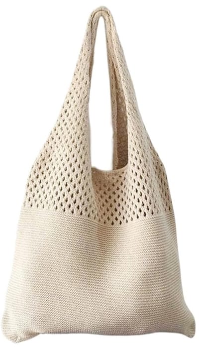 Dailygoods- Strandtas XXL - Strandtas met Rits - Boho Strandtas - Opvouwbare Strandtas - Waterdichte Strandtas - Ruime Afmetingen 37 x 31 cm - Boho Tas