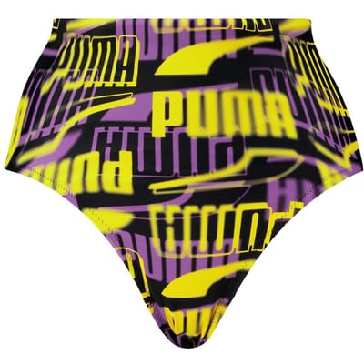 Puma Dames/Dames Abstract High Waist Bikini Bottoms (Zwart)