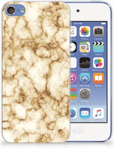 TPU Hoesje voor Apple iPod Touch 5 | 6 TPU Siliconen Hoesje Marmer Goud