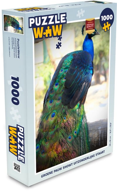 Puzzel Dieren - Pauw - Veren - Legpuzzel - Puzzel 1000 stukjes volwassenen