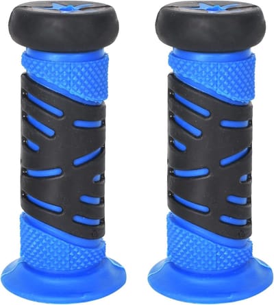 Fietshandgrepen Kinderen - Fietsstuur Handvatten - Veilig Fietsen - Ergonomisch Ontwerp - 100 mm Lengte - Blauw