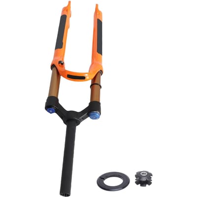 Fiets Voorvork 120mm Veerweg Legering Schokabsorptie Snelspanner Fiets Luchtvering Voorvork Oranje 73.66cm / 29in