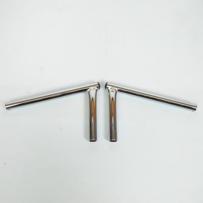 Paire demi guidon équerre acier chromé pour mobylette Peugeot 103 MVL Ø22mm Neuf
