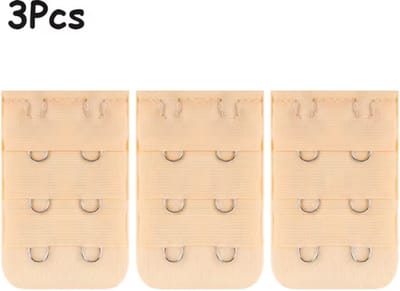 Scoby - 3 BH Verlengstukjes (2 Haaks) - Beige - Extenders voor Comfortabele Pasvorm - Bra Extenders for Adjustable Fit