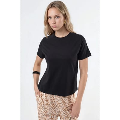 Effen Crew Neck Katoenen T-Shirt