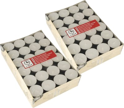 Conpax Candles Waxinelichtjes - 144x stuks - 6 branduren - Theelichtjes - kaarsjes