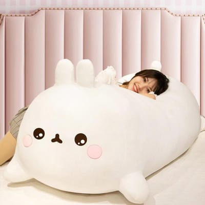 50/80cm Groot Kawaii Knuffelkonijn Pluche Speelgoed Zacht Speelgoed Kussen Konijntje Kinderkussen Poppetje Verjaardagscadeaus voor Kinderen 50cm