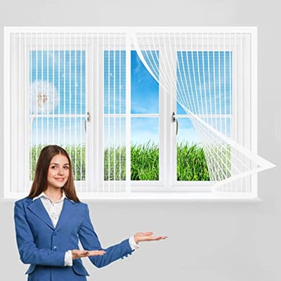 Magnetisch Vliegenraam 155x100 cm - Insectenwerend Raamscherm voor Frisse Lucht