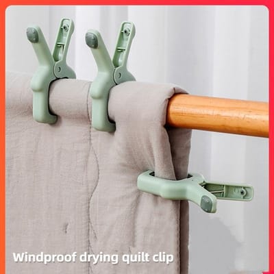 Grote winddichte quiltclip voor thuis, schattig zonnedekbed, grote clip, niet-markerende, antislip droogkledingclip groen