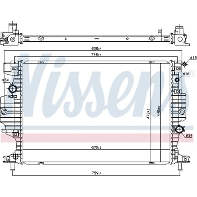 Radiator, motorkoeling NISSENS 620156