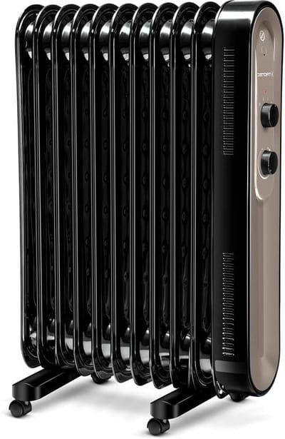 TROTEC olieradiator TRH 24 E - 2.200 W elektrische radiator met 11 lamellen, 3 warmtestanden, traploze thermostaat en veiligheidsafschakeling