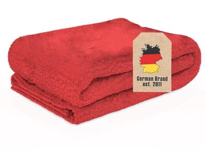 Intirilife zachte knusse deken 200 x 150 cm in GLUT RED - Fluffy warme deken als bankdeken woondeken fleece deken indoor outdoor