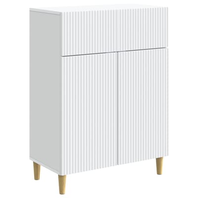 vidaXL - Dressoir - Wit - 66 - x - 34,5 - x - 90 - cm - Bewerkt - hout