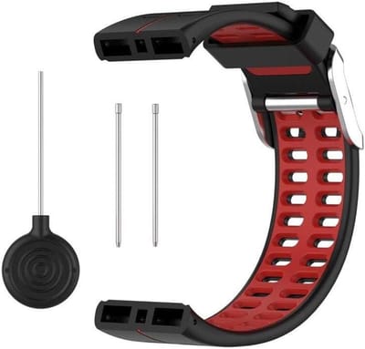 Zwarte Siliconen Vervangende Band voor Smartwatch Polar V800 - Zacht en Comfortabel - Snelsluiting - Sportief Design