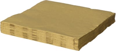 Maki uni servetten - 20x st - 33 x 33 cm - goud - lunch/diner servetten