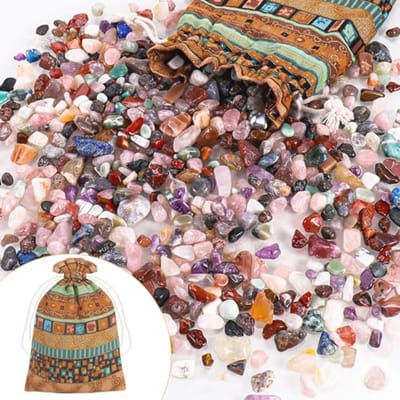 Aquarium Grind - Decoratieve Stenen - Planten Decoratie - Natuurlijke Rivierkeien - 600g 8-12mm - Kleurrijk Gemengd